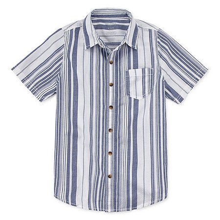 Arizona Boys Short Sleeve Button-Front Shirt Preschool / Big Kid - JCPenney