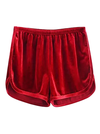 Ruby Red Velvet Pajama Shorts