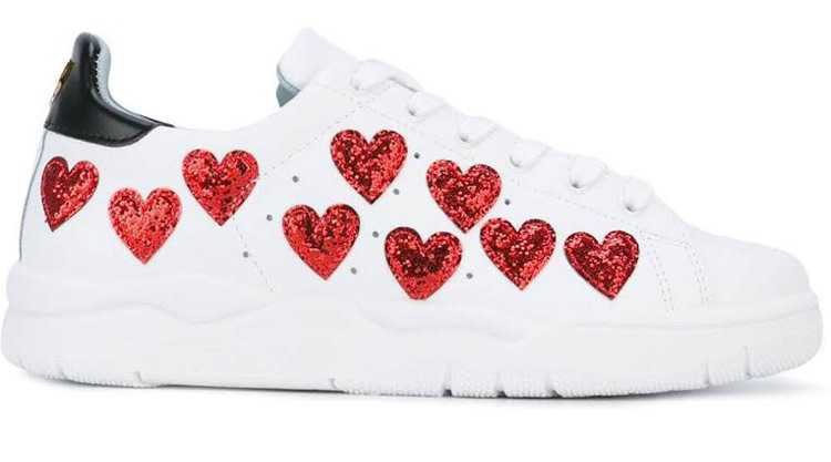 chiara ferragni multicolor heart sneakers