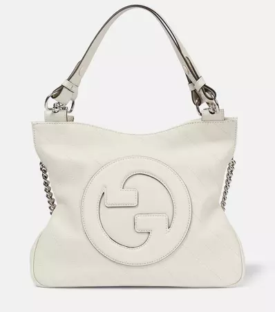 Gucci Blondie Small Leather Tote Bag in White - Gucci | Mytheresa