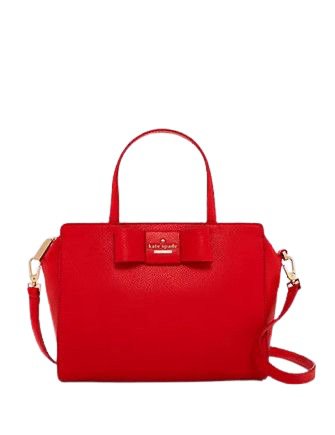 red spade purse with bow