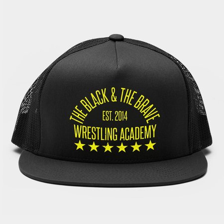 BXB Wrestling Academy Trucker Hat - Limited Edition Yellow Print | Theblackandthebrave