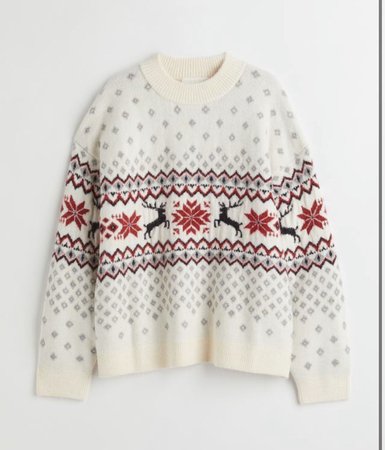 reindeer print jumper