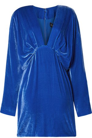 Cushnie | Draped velvet mini dress | NET-A-PORTER.COM