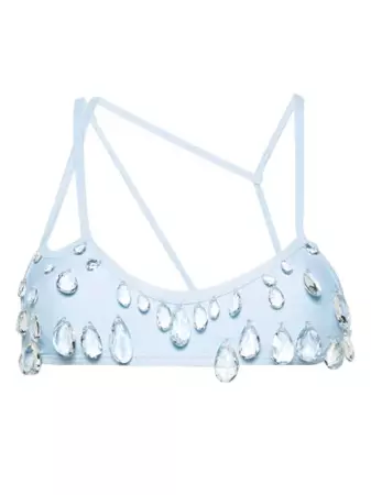 Gcds Sita crystal-embellished Bikini Top - Farfetch