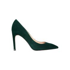 dark green suede heels