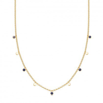 Lapis Lazuli Droplet Necklace | Yellow Gold Vermeil | Astley Clarke London
