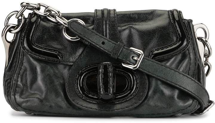 Pre-Owned oversized twist-lock chain shoulder bag