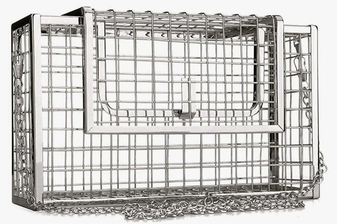 silver cage purse