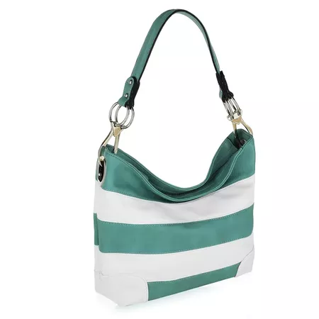 MKF Collection by Mia K Farrow Emily Soft Vegan Leather Stripe Hobo - Free Shipping On Orders Over $45 - Overstock - 26454815