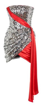 red grey sparkling dress