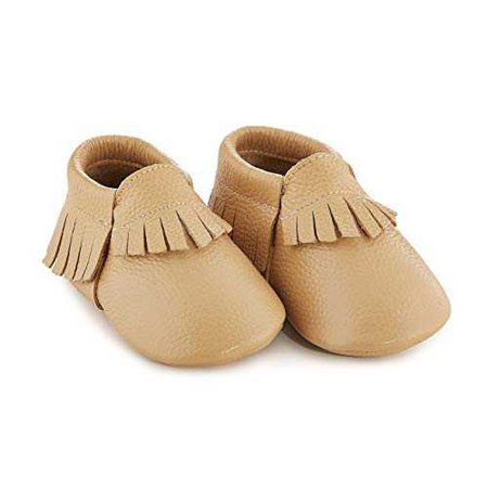 Amazon.com | Babe Basics Baby Moccasins by Soft-Soled Genuine Leather Moccasins for Babies and Toddlers (S | 6-12m | US 4-4.5, Rose Gold) | Oxford & Loafer