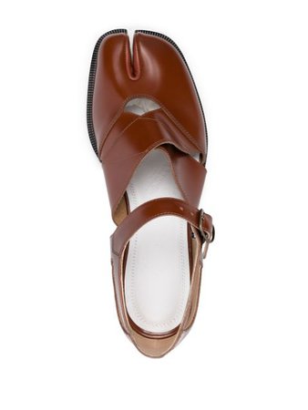 Maison Margiela Tabi leather sandals brown S58WP0239PS679 - Farfetch