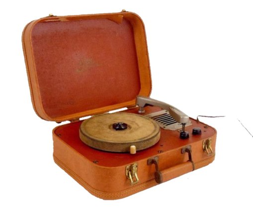 orange record player
