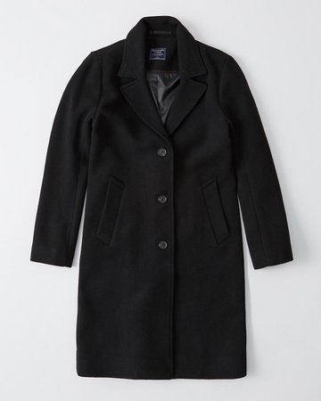 Womens Wool-Blend Dad Coat | Womens Coats & Jackets | Abercrombie.com