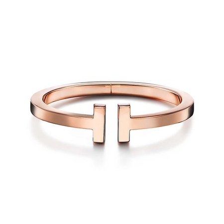 Tiffany T square bracelet in 18k rose gold, medium. | Tiffany & Co.