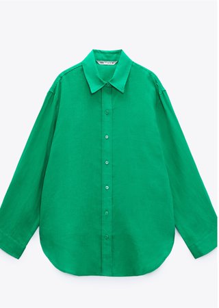 green shirt zara