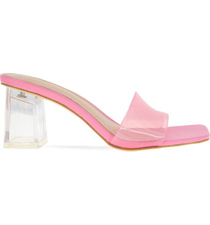 Pink BCBGeneration Luckee Block Heel Slide Sandal | Nordstrom
