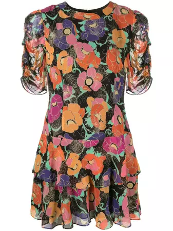 Rixo floral-print Ruffled Dress - Farfetch