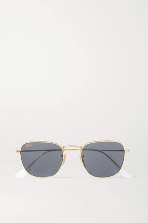Gold Frank Legend square-frame gold-tone sunglasses | Ray-Ban | NET-A-PORTER