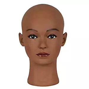 Amazon.com: HAIRWAY Female Bald Mannequin Head Professional Cosmetology Face Makeup Doll Head for Wig Making Display Hats Eyeglasses Wig Head with T Pins (Dark Brown 21.5 Inch) : Arts, Crafts & Sewing