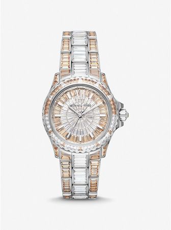 Limited-edition Mini Everest Two-tone Pavé Silver-tone Watch | Michael Kors
