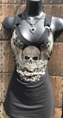 skull vest top