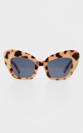 Tortoiseshell Thick Frame Cat Eye Sunglasses | PrettyLittleThing