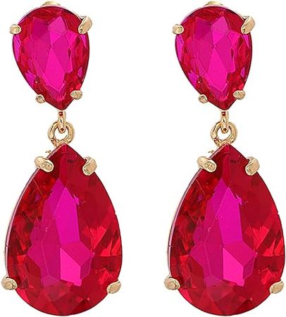 Amazon.com: Drop Crystal Earrings For Women Girls Dangle Stud Fahion Statement Green Jewelry rose water drop: Clothing, Shoes & Jewelry