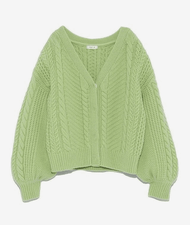 green soft crochet jacket