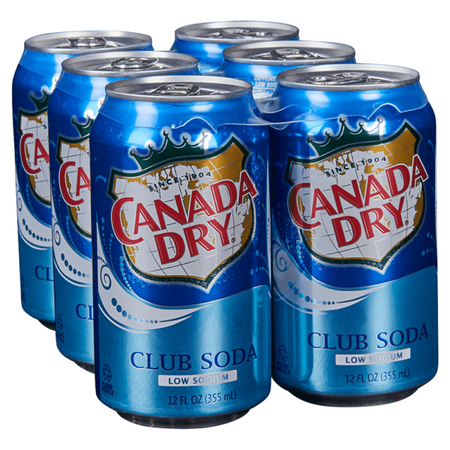 Canada Dry – Club Soda 12 oz Can 24pk Case – New York Beverage