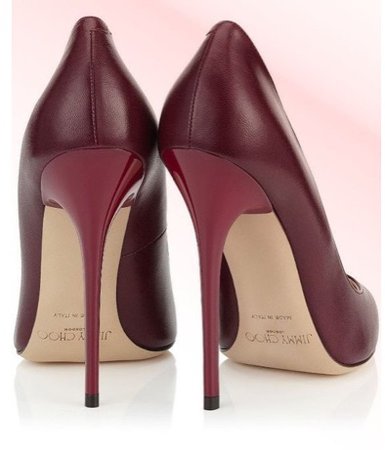 burgundy jimmy choo shoes