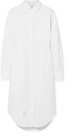 Cotton Oxford Dress - White