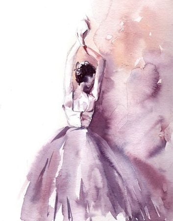 watercolour ballerina