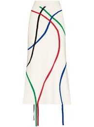 white multicolor skirt - Google Search