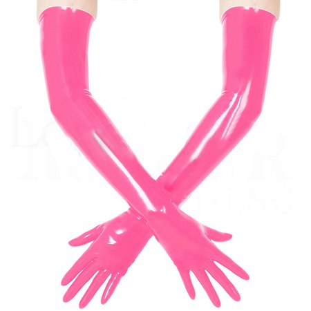 Latex Gloves Moulded PINK Long Gloves COSPLAY PINK LATEX Gloves Size M|red long gloves|long glovesred gloves - AliExpress