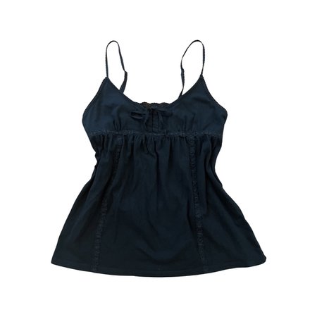 black lace chest panel camisole top