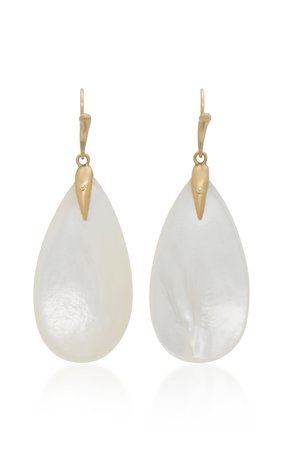 18K Gold Mother-Of-Pearl Earrings by Annette Ferdinandsen | Moda Operandi