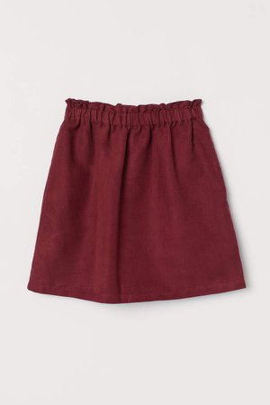 Paper-bag Skirt - Red