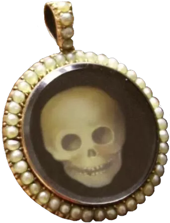 victorian skull pendant