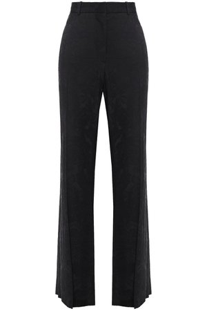 Black Satin-jacquard wide-leg pants | Sale up to 70% off | THE OUTNET | VICTORIA BECKHAM | THE OUTNET