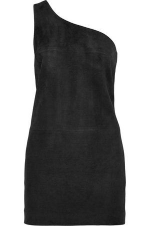 Saint Laurent | One-shoulder suede mini dress | NET-A-PORTER.COM