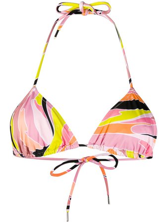 Emilio Pucci Vetrate Print Bikini Top - Farfetch