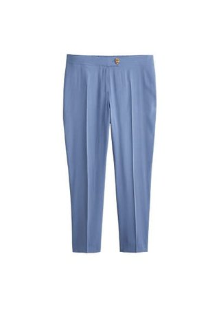 Violeta BY MANGO  Button straight-fit trousers