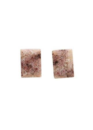 MANGO Geometric stones earrings
