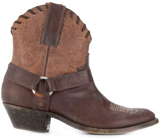 panelled cowboy boots