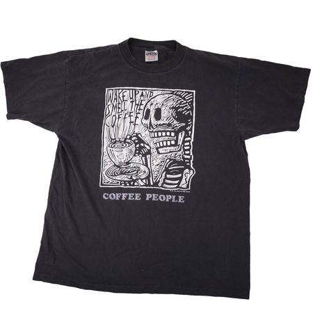 Vintage Carl Smool Wake Up and Smell the Coffee Graphic Art Tee - XL – Jak of all Vintage
