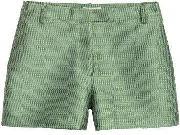 Jacquard-patterned Shorts - Green