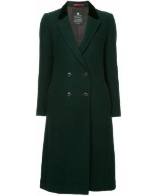 New Bargains on Double-breasted Flared Coat - Green - Loveless Coats