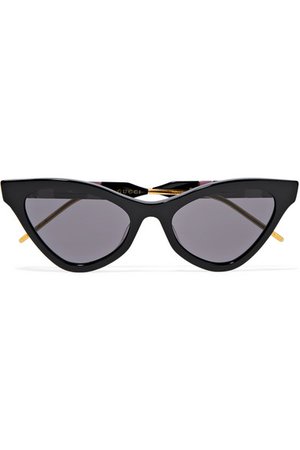 Gucci | Cat-eye acetate, gold-tone and enamel sunglasses | NET-A-PORTER.COM